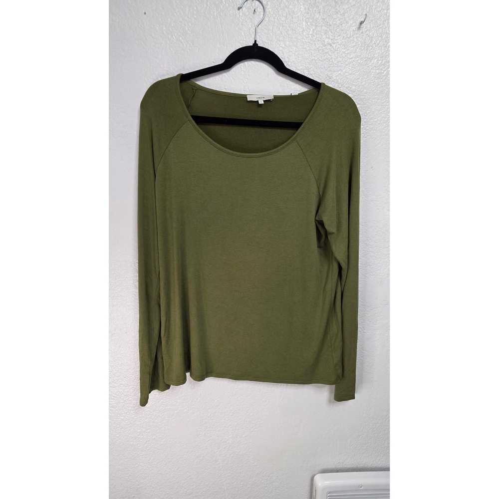 Vince Long Sleeve Top Womens XL Green New With Tags